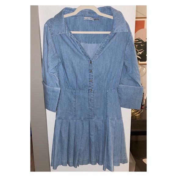 Alice + Olivia Denim Amanda Work/Office Dress - Picture 2 of 5